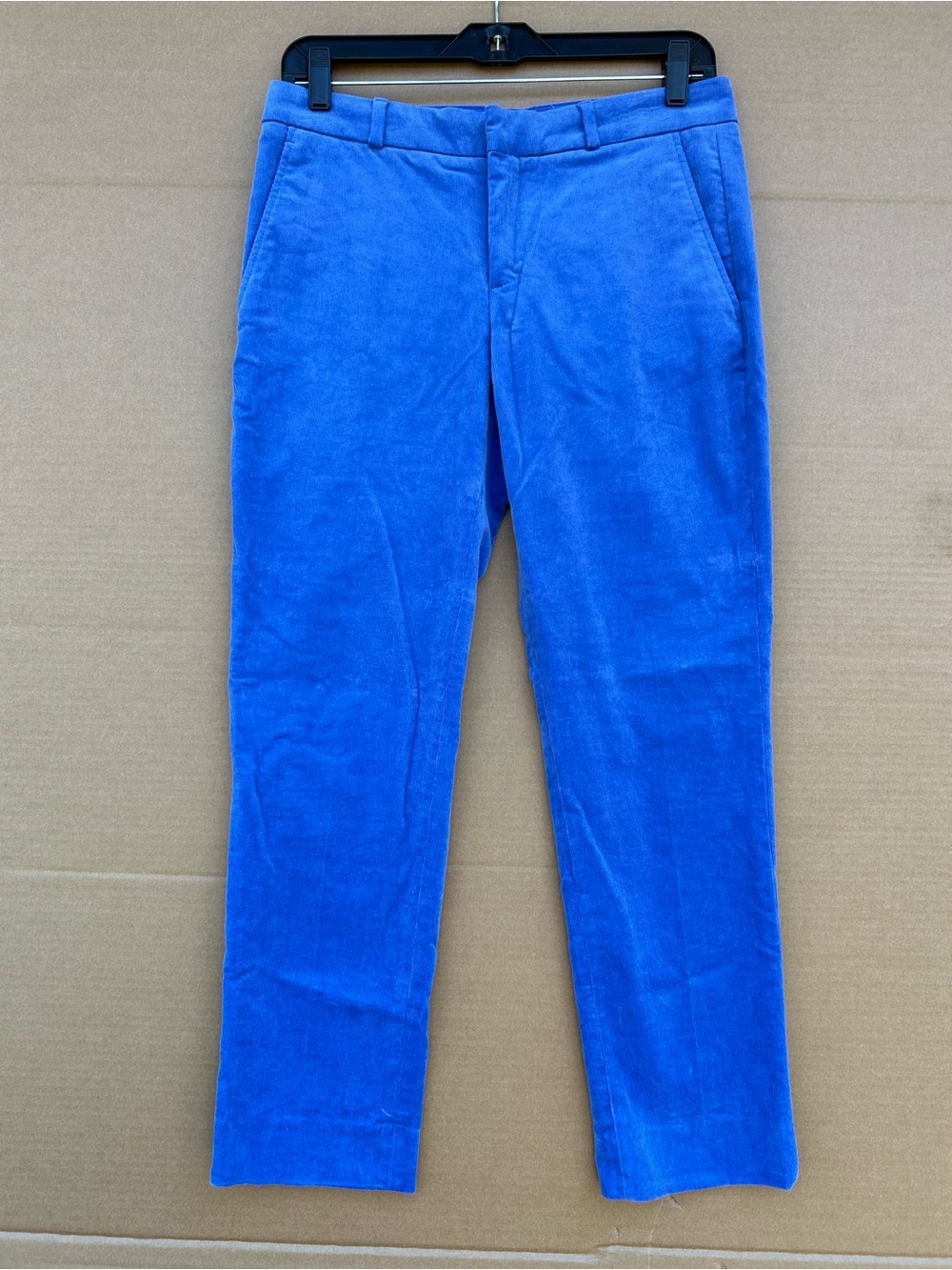 Banana Republic Ryan Corduroy Trousers Women's 4P Royal Blue Straight Legs